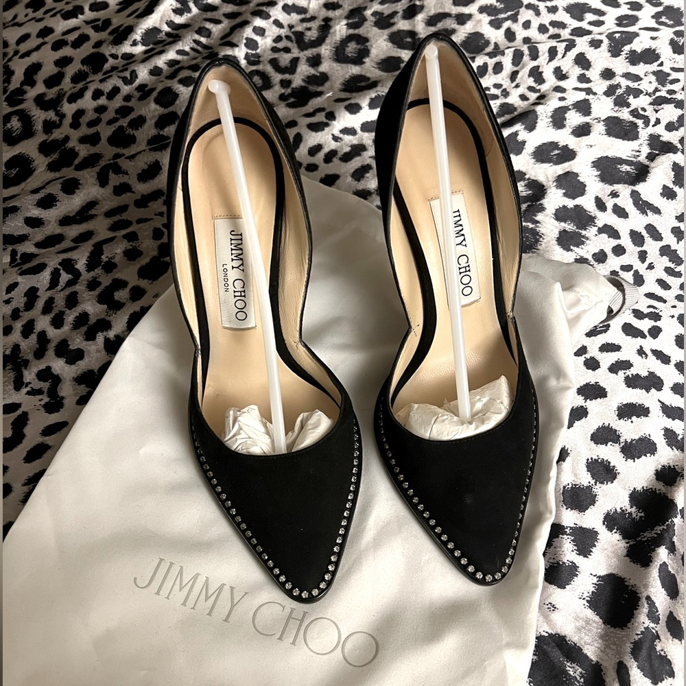 Jimmy choo black suede pumps